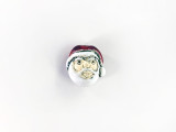 Small Santa Head Ceramic Bead, 1 Count (Closeout)