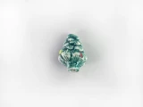 Soft Flex 13x10mm Small Snowy Christmas Tree Ceramic Bead, 1 Count 