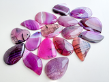 55x43mm Small Mystery Cut, Shape, and Color Kind Heart Agate Pendant, 1 Count
