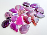 Soft Flex 55x43mm Small Mystery Cut, Shape, and Color Kind Heart Agate Pendant, 1 Count
