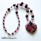 56x47mm Medium Mystery Cut, Shape, and Color Kind Heart Agate Pendant, 1 Count