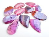 63x47mm Large Mystery Cut, Shape, and Color Kind Heart Agate Pendant, 1 Count