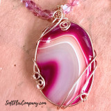 63x47mm Large Mystery Cut, Shape, and Color Kind Heart Agate Pendant, 1 Count