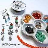 Soft Flex Beach Bonfire Beading Design Challenge Kit, Inspiration for Jewelry Makers of All Levels 