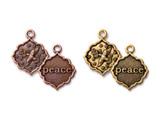 24x29mm Antique Copper Plated Peace Dove Pendant, 1 Count (Closeout)