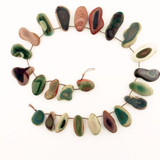 Soft Flex 23 Count Varied Size Multicolor Imperial Jasper Polished Slices 