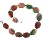 Soft Flex Varied Size Multicolor Imperial Jasper Polished Ovals, 12 Count