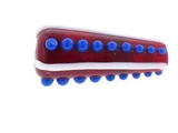 Soft Flex Red-White-Blue Bicone Bernadette Fuentes Glass Bead (Closeout)