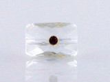Quartz Crystal With Garnet And 18kt Gold Setting (Closeout)