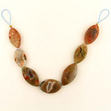 Soft Flex 7 Count Graduated Multicolor Thunder Egg Agate Polished Ellipse 