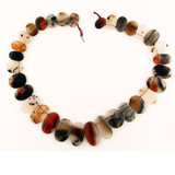 Soft Flex 29 Count Graduated Moss Agate Side Drilled Flat Ovals 