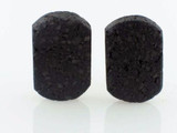 28 Count 14mm Capsules Double Drilled Hole Indonesian Lava Rock