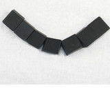 Soft Flex 19x18mm Black Onyx Matte Finish Cubes, 7 Count