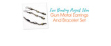 Free Beading Project Idea: Gun Metal Earrings And Bracelet Set