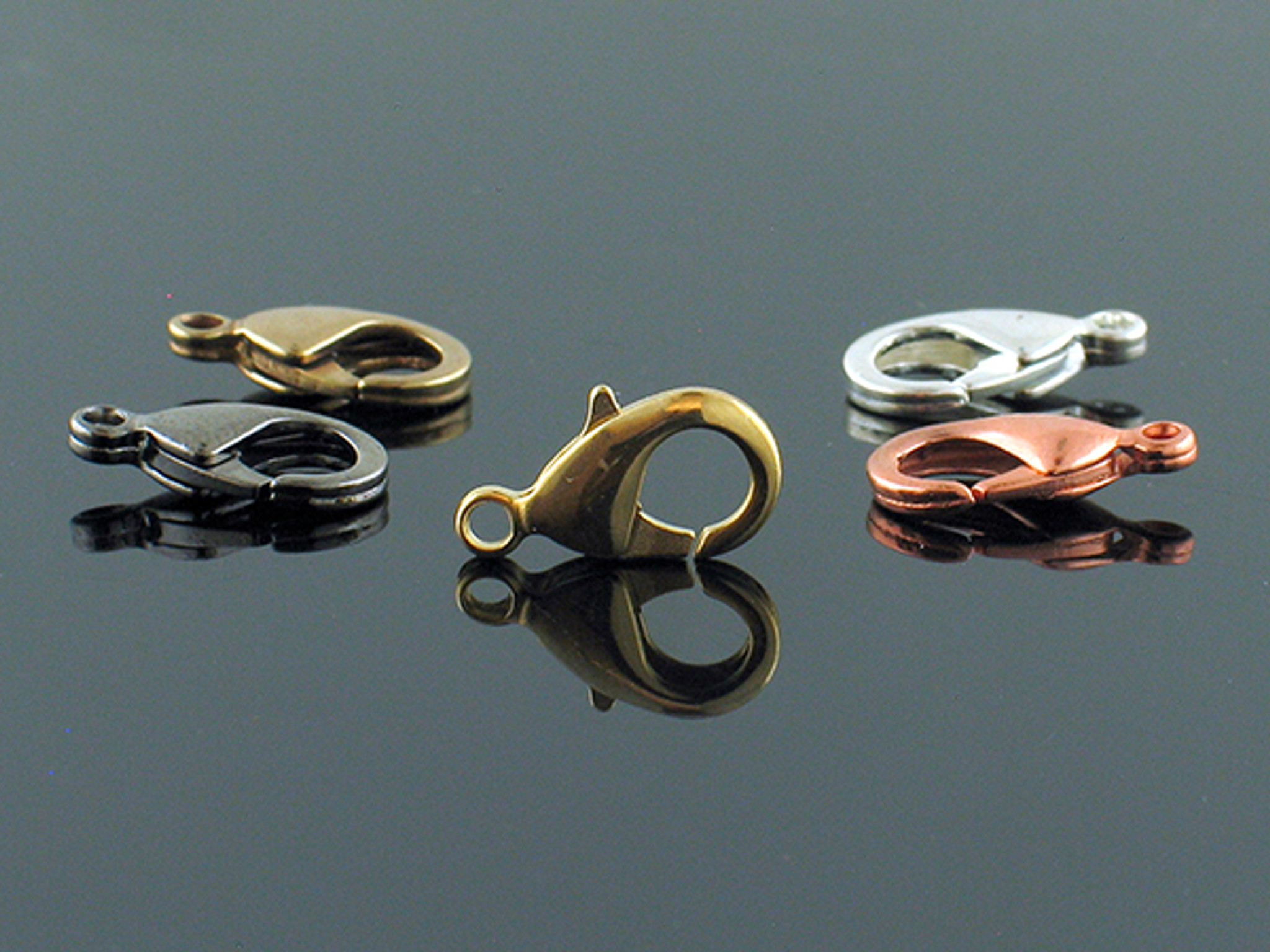 Gunmetal 12mm Lobster Clasps, Claw Clasps, Necklace Clasps