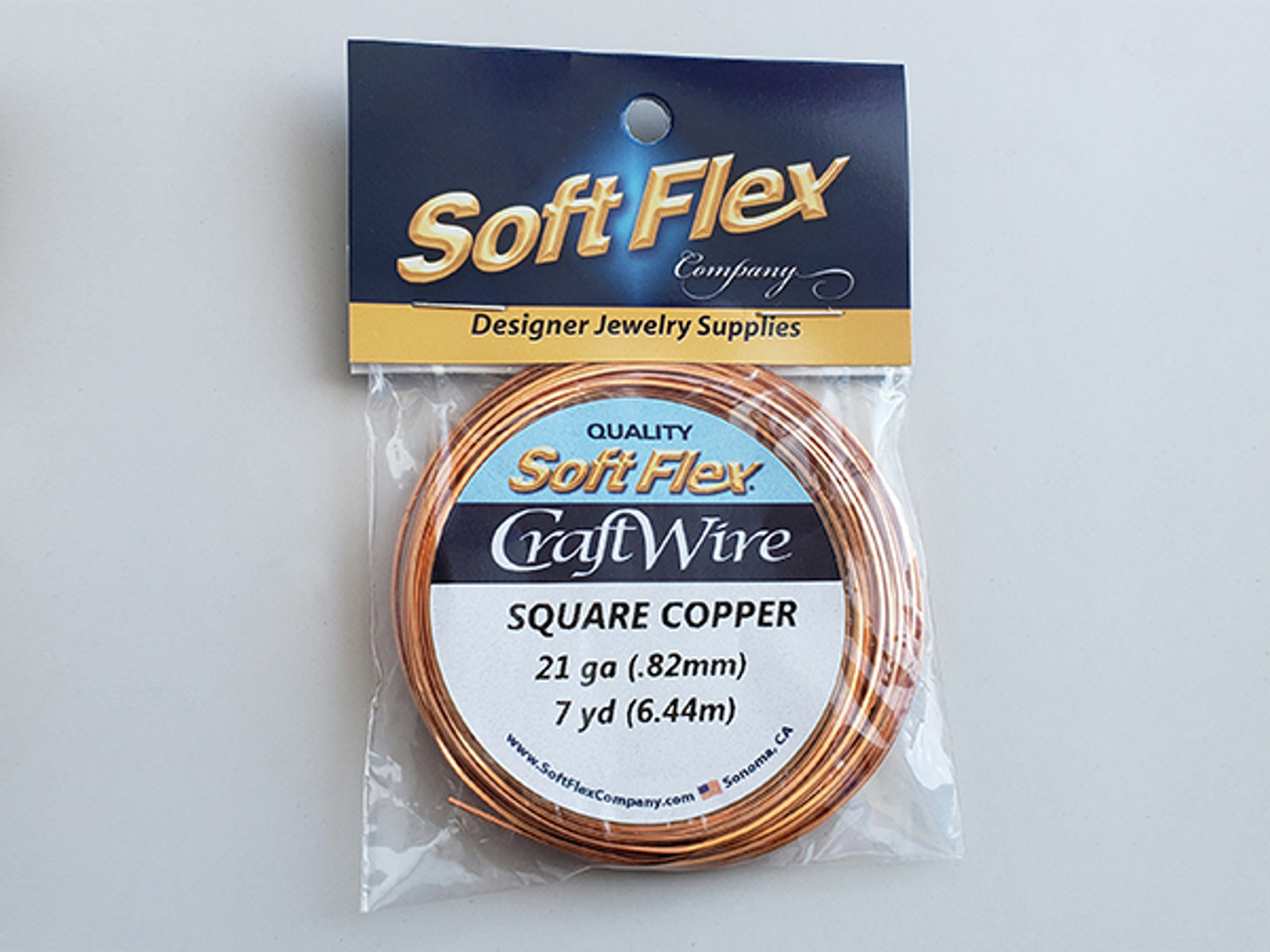Soft Flex Craft Wire Non-Tarnish Copper - 21ga/.723mm - 21 ft/7 yd/6 m