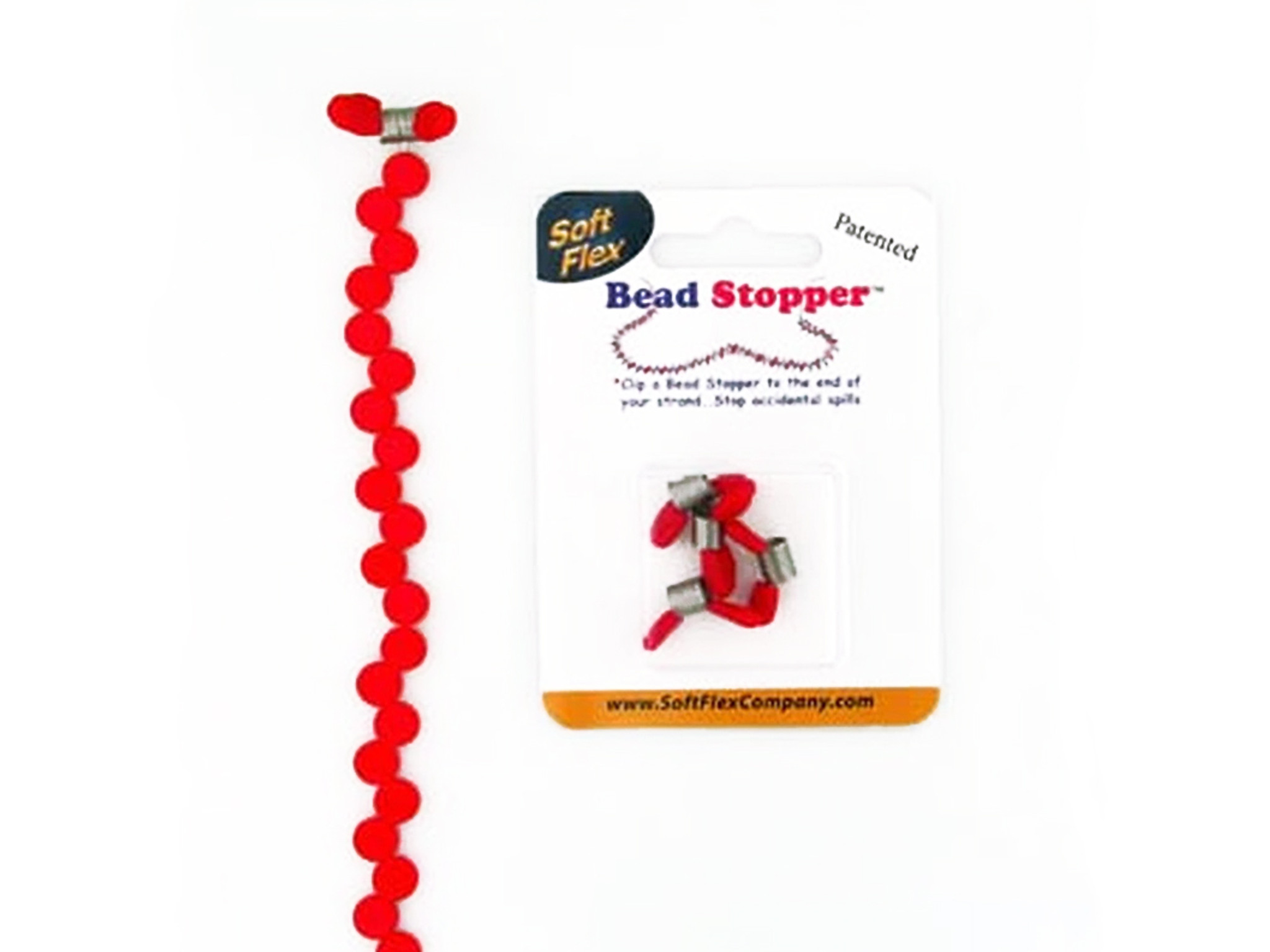 Mini Red Bead Stoppers - 4 Pack