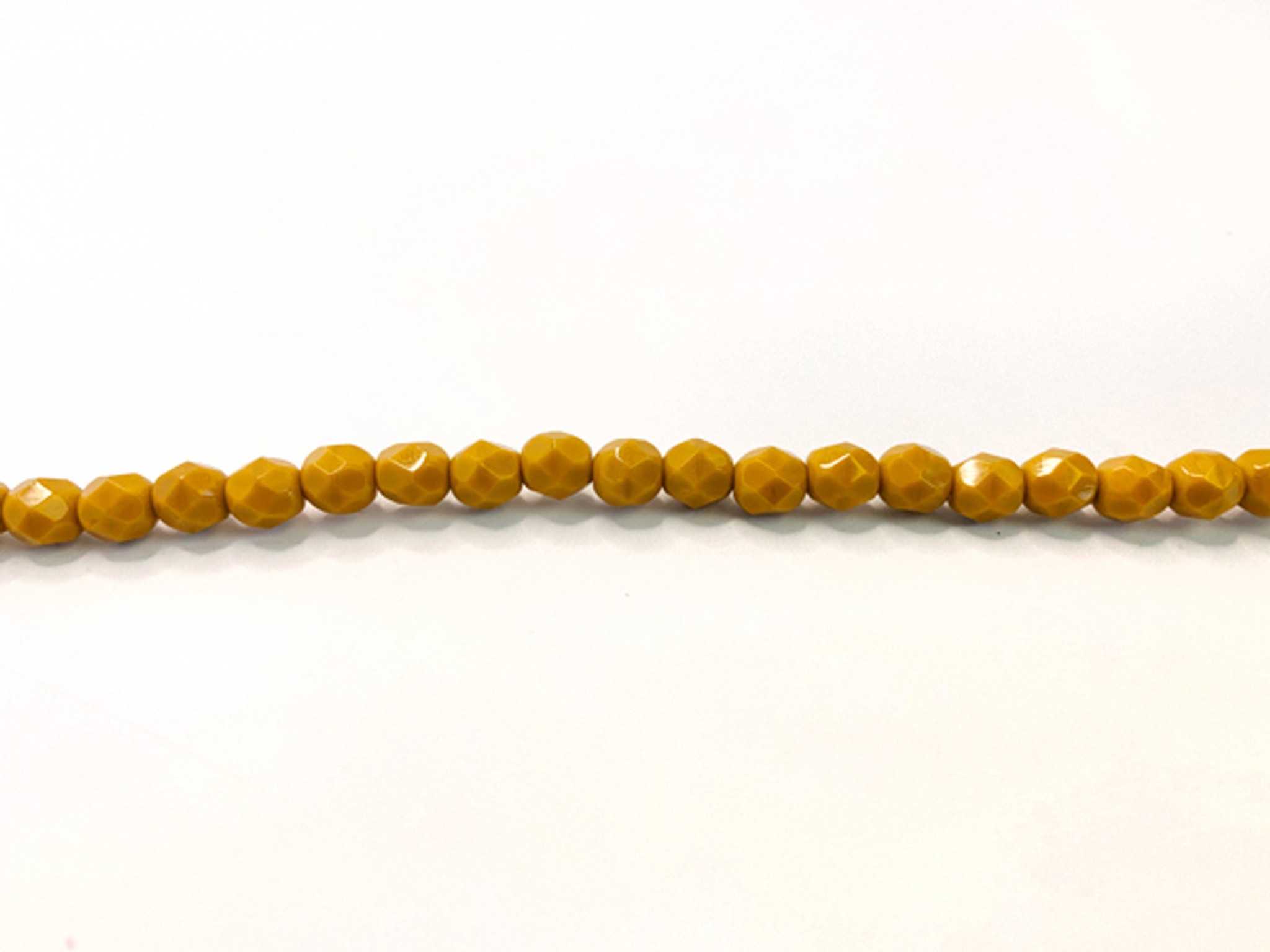 Czech Fire-Polish Bead 3mm Opaque Gold and Smoky Topaz Luster (50pc Strand)  by Starman