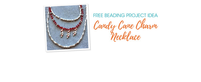 Candy Cane Charm Necklace