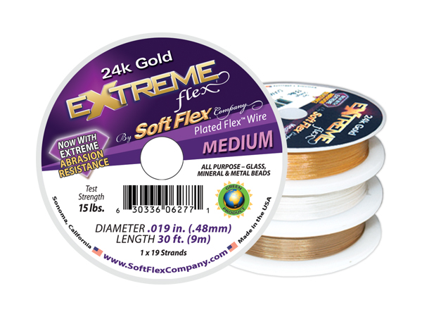 Soft Flex Bead Stringing Wire in Copper Color, Appx .014 Fine Diameter,  Appx 30ft - SFW002E