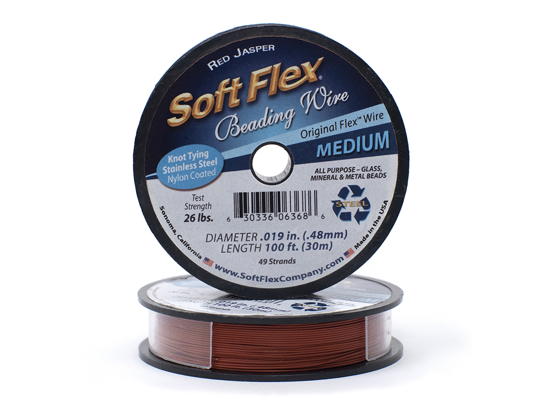 Soft Flex 49-Strand Original Satin Silver .019 Beading Wire 100-Ft. Spool