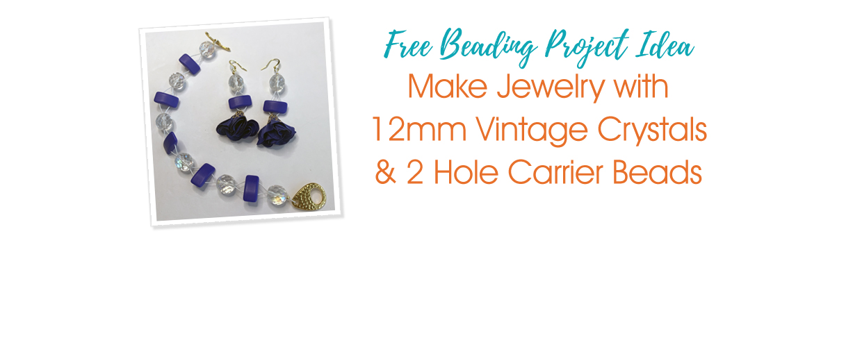 Make Jewelry with 12mm Vintage Crystals and 2 Hole Carrier Beads - Soft ...