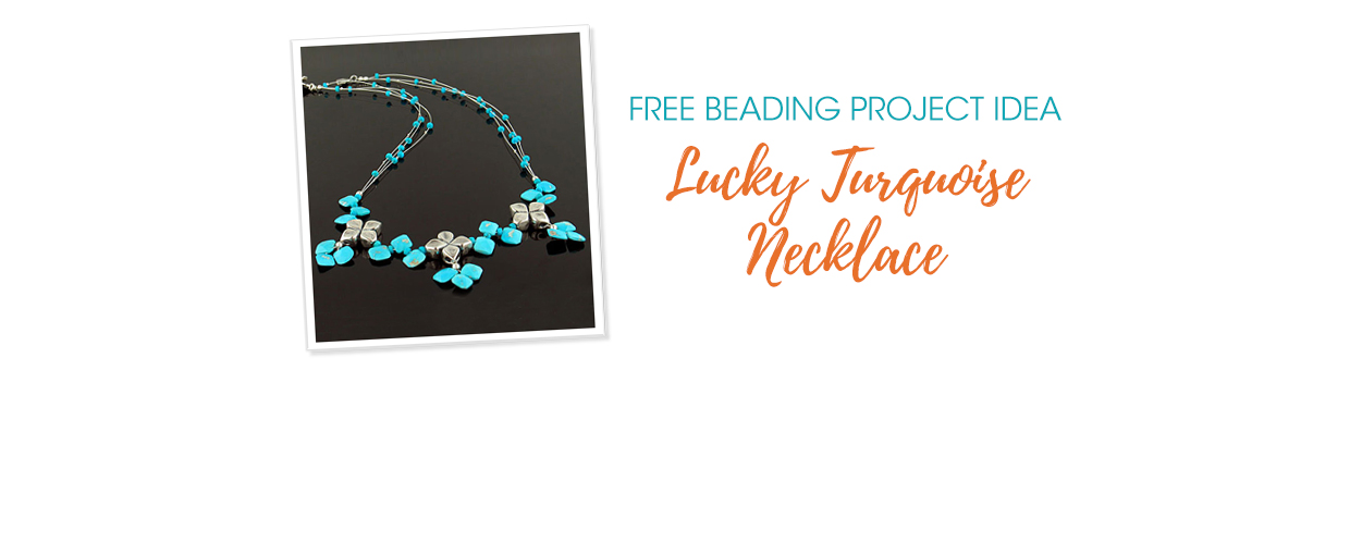 Free Beading Project Idea: Lucky Turquoise Necklace - Soft Flex Company