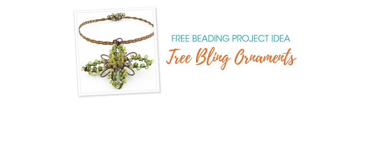 Free Beading Project Idea: Tree Bling Ornaments - Soft Flex Company