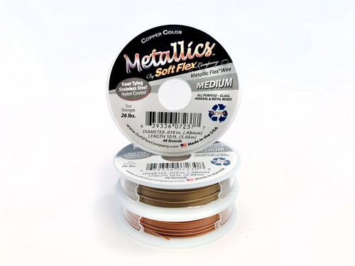 Soft Flex Satin Silver Clear MEDIUM Beading Wire