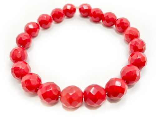 Red Aurora Borealis Round Glass Beads 10mm 4070