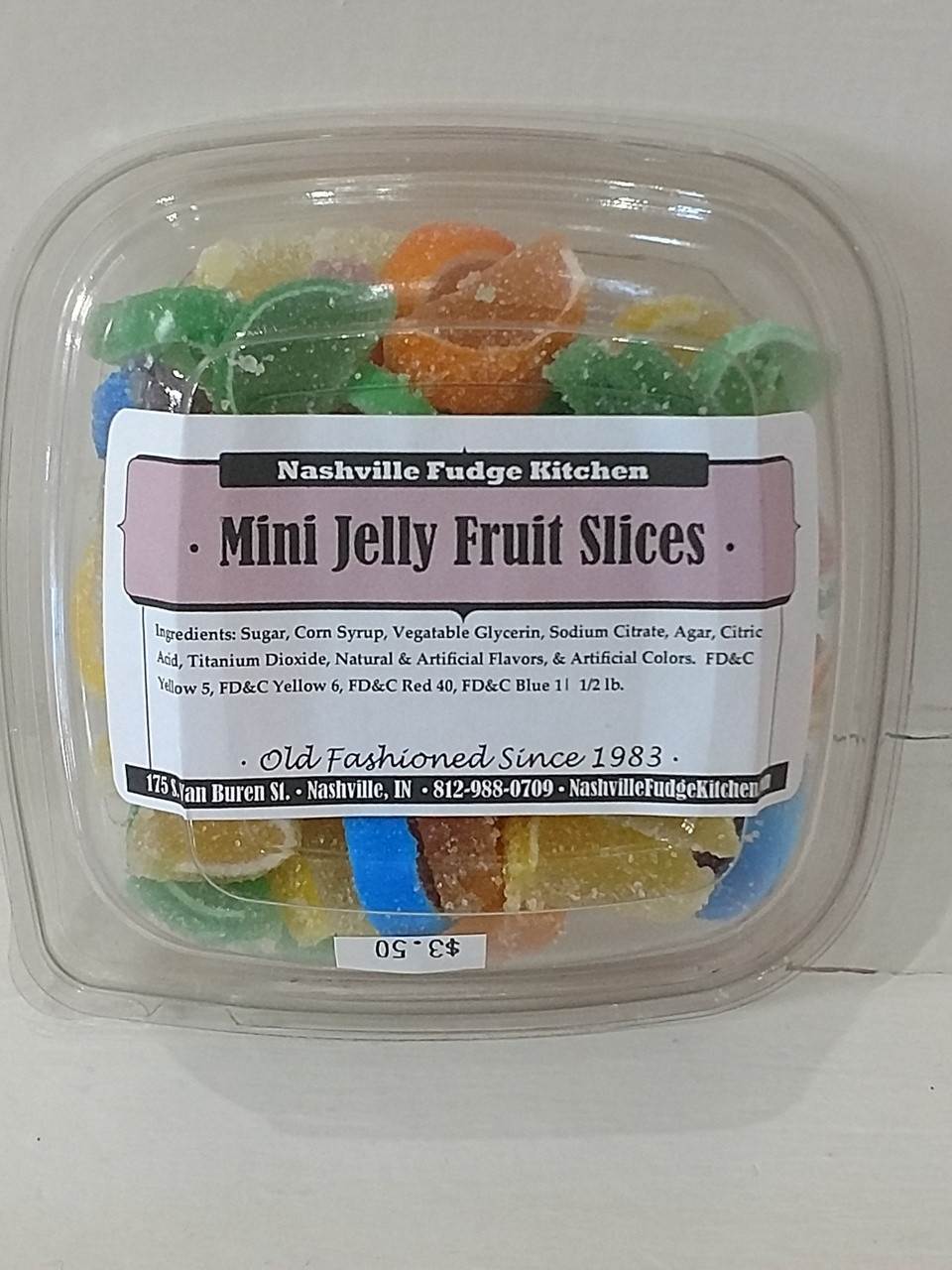 Jelly Mini Fruit Slices Half Moon (P) - Bloom's Kosher