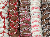 Valentine's Chocolate dipped Oreos, Milk Chocolate and White Chocolate Dipped Oreos