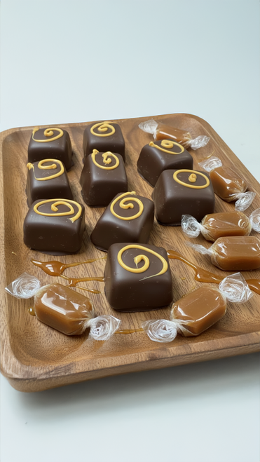 Dark Chocolate Butterscotch Caramels