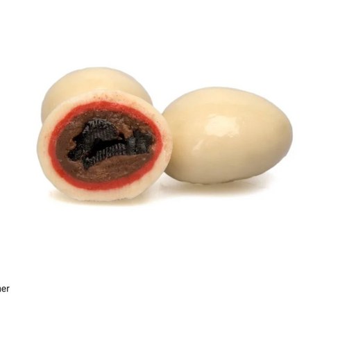 White chocolate dried cherried