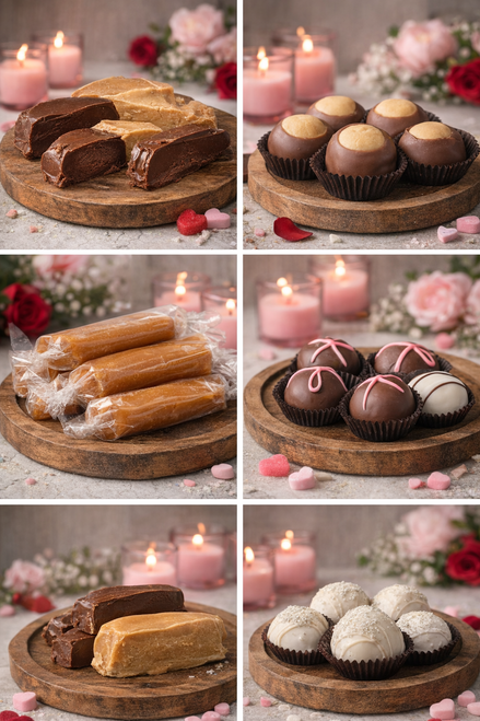 Handcrafted Valentine Chocolate Assortment Made in Nashville Indiana