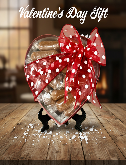 salted caramel valentines heart box