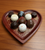 Chocolate ganache assorted truffle heart box