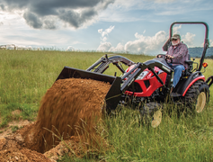Yanmar SA series tractor with loader and bucket