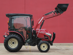 Yanmar YT235 cab tractor with raised loader
