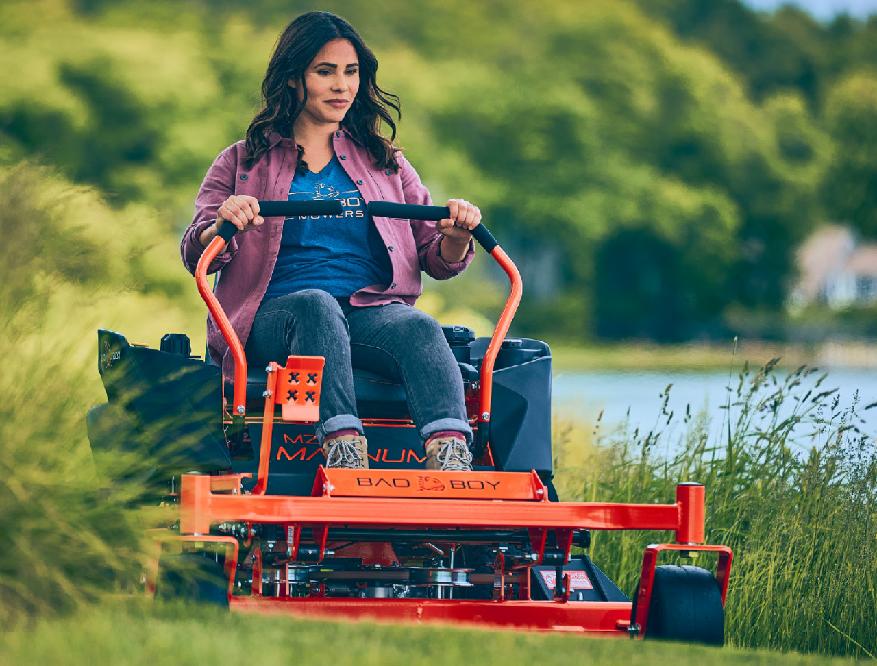 Bad Boy MZ Magnum Zero Turn Mower - Mowing Grass