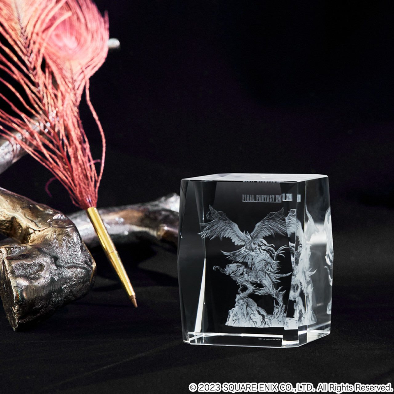 FINAL FANTASY XVI 3D Crystal Glass - PHOENIX & IFRIT