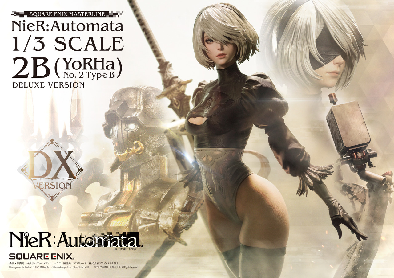 NieR: Automata, Action Figure 2B Versione 2.0 – Collectors Edition Dinamica Con Spade E Dettagli Premium