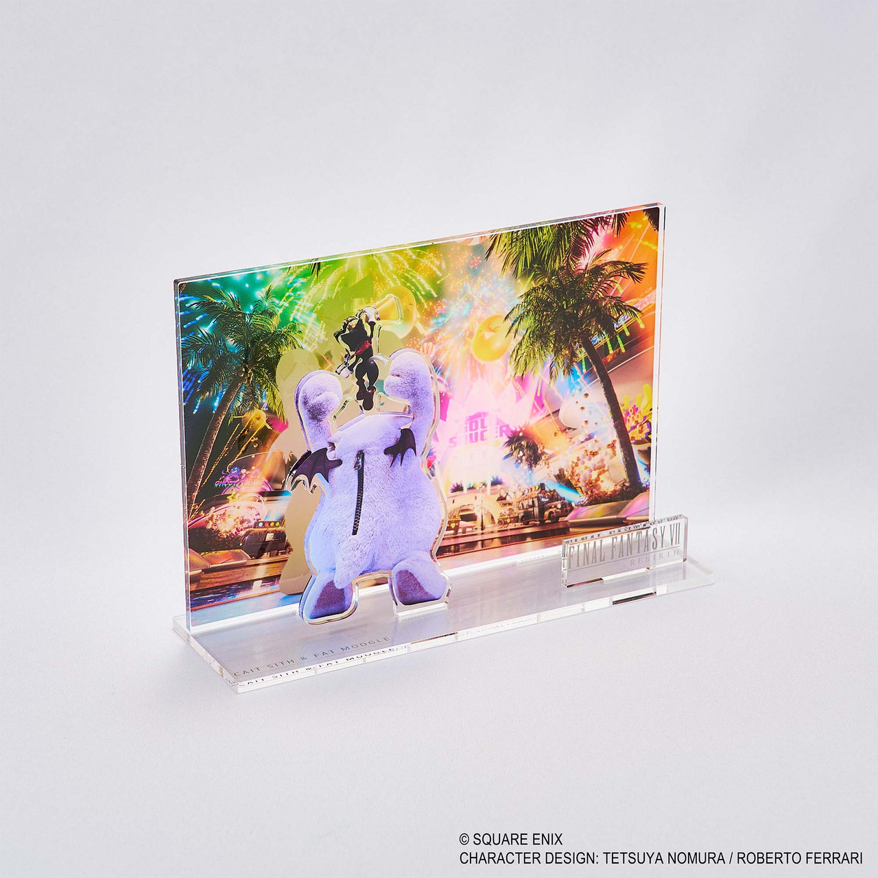 FINAL FANTASY VII REBIRTH Acrylic Diorama - CAIT SITH & FAT MOOGLE