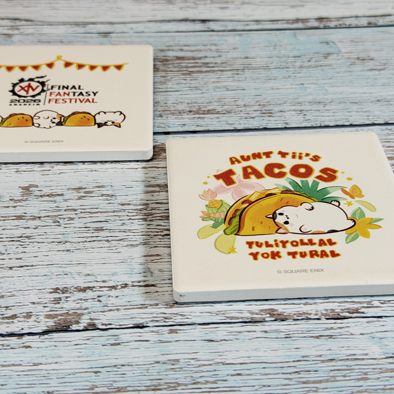 FINAL FANTASY XIV Ceramic Coaster 4 pc Set - AUNT TII'S TACOS