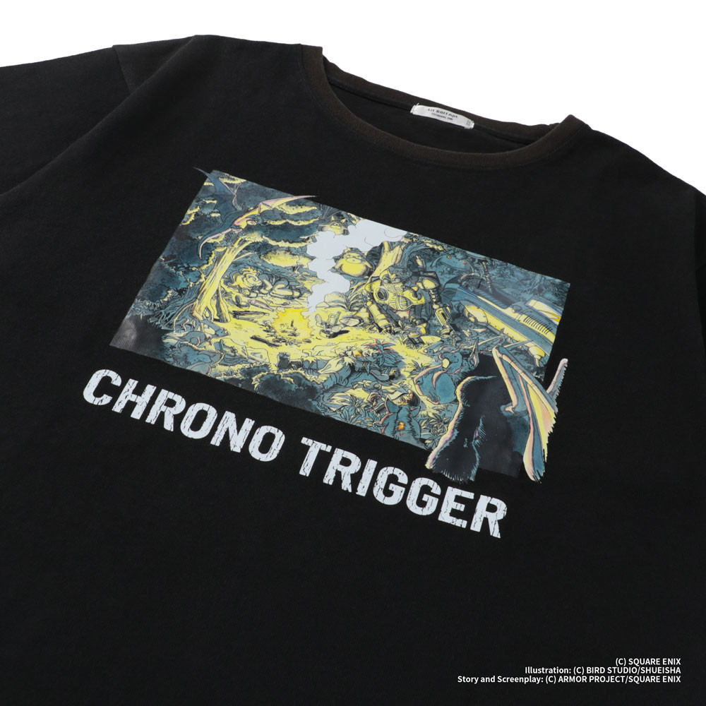 CHRONO TRIGGER ブラック Tシャツ Lサイズ CHRONO TRIGGER x Lit Bāff Apt. - Fade Black Tee | SQUARE ENIX Store