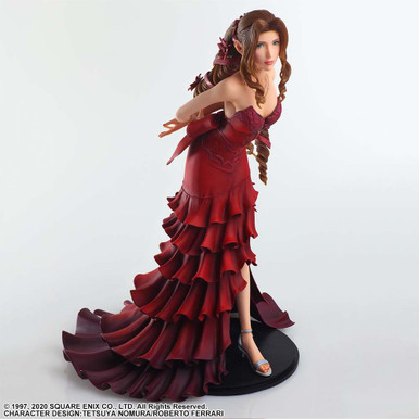 aeris red dress FF VII Remake Aerith Aeris Gainsborough Red Party Dress Halloween Cosplay Costume