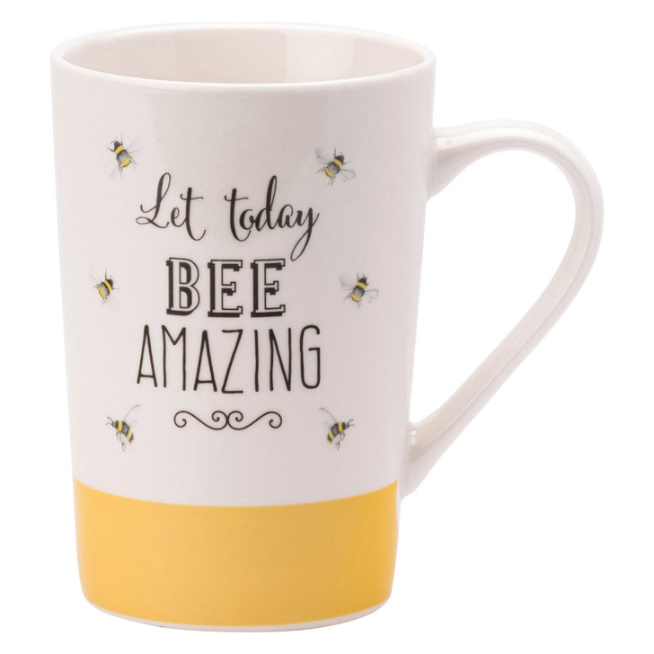 Bee Happy 'Let Today Bee Amazing' Yellow Latte Mug