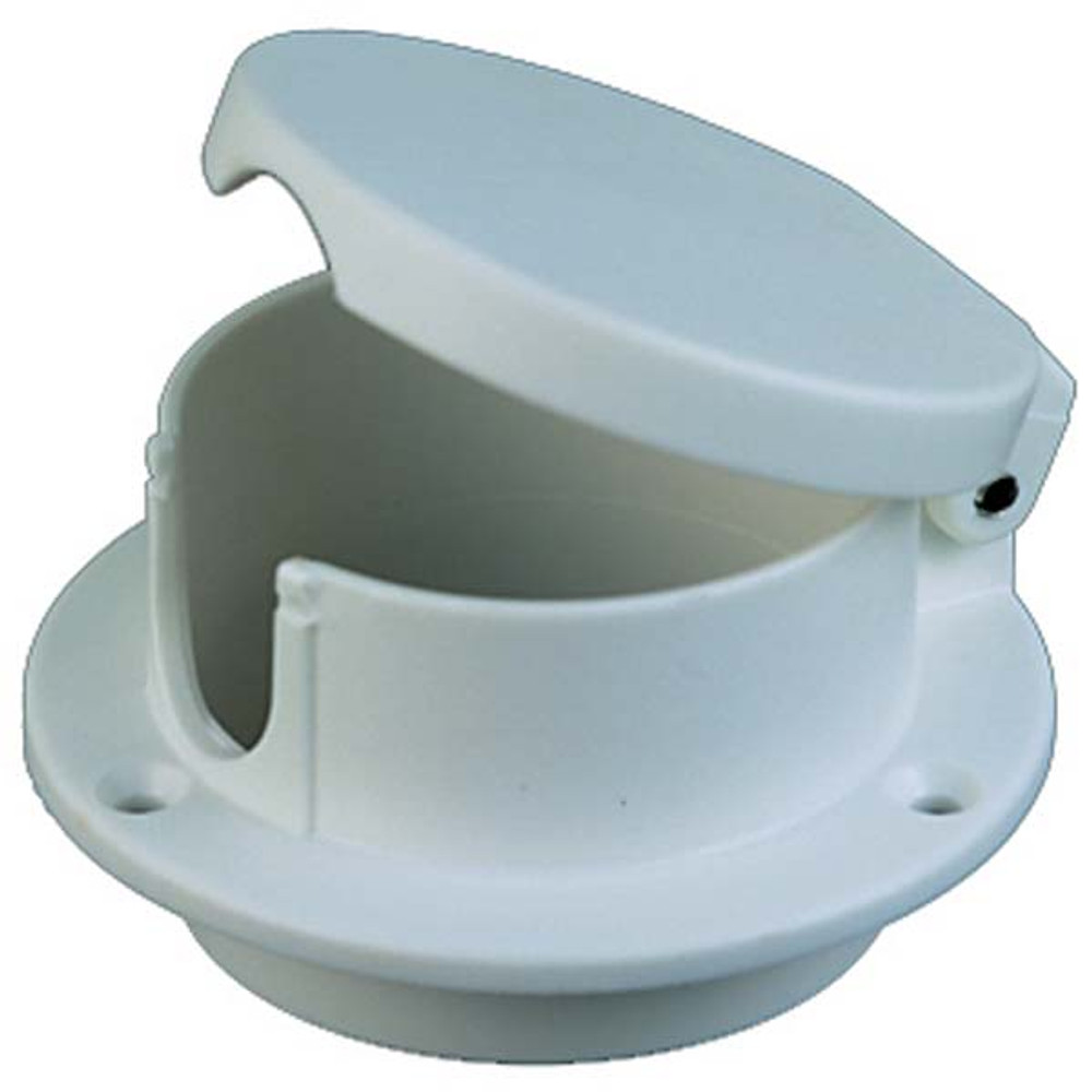 Perko White Hinge Lid Rope Deck Pipe