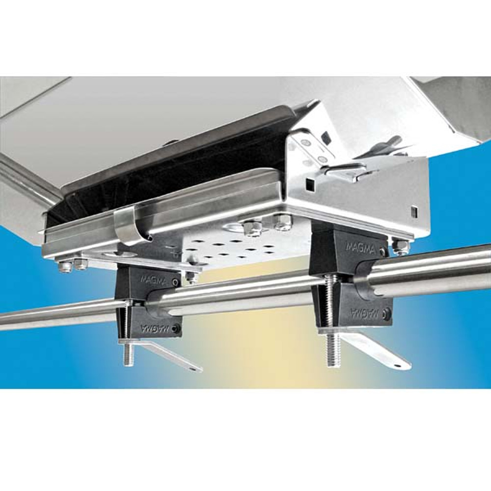 Magma Dual Horizontal Round Boat Rail Mount 7/8" or 1"