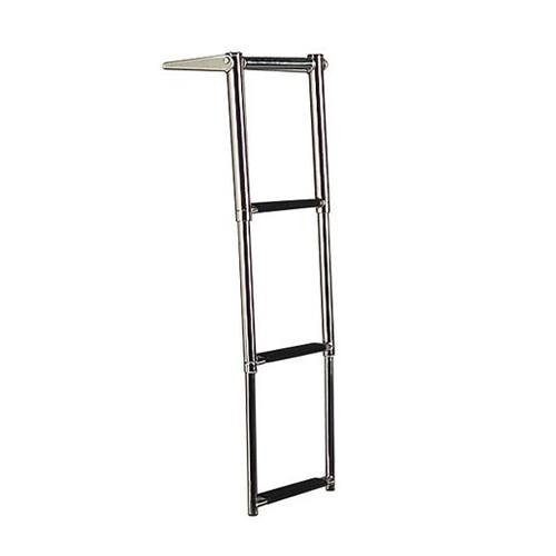 Stainless Steel 3 Step Ladder w/ Handle and Gudgeon Mount